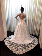 Load image into Gallery viewer, Vintage Long Sleeves Lace Wedding Dresses Princess Bridal Gowns
