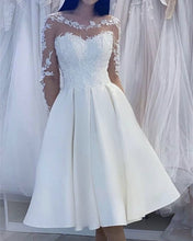 Load image into Gallery viewer, Elegant Wedding Dress Tea Length
