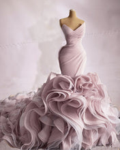Load image into Gallery viewer, Mauve Pink Wedding Dress Mermaid
