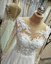 Load image into Gallery viewer, Elegant A-line Wedding Dresses Lace Long Sleeves
