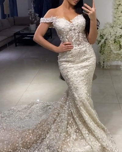 Lace Mermaid Wedding Dress 2021