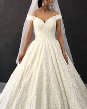 Load image into Gallery viewer, Princess Wedding Dress Lace Off The Shoulder
