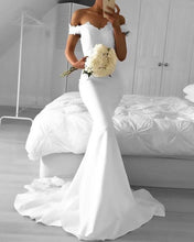 Load image into Gallery viewer, White Mermaid Prom Dresses 2020
