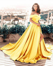 Load image into Gallery viewer, Yellow Prom Dresses Long
