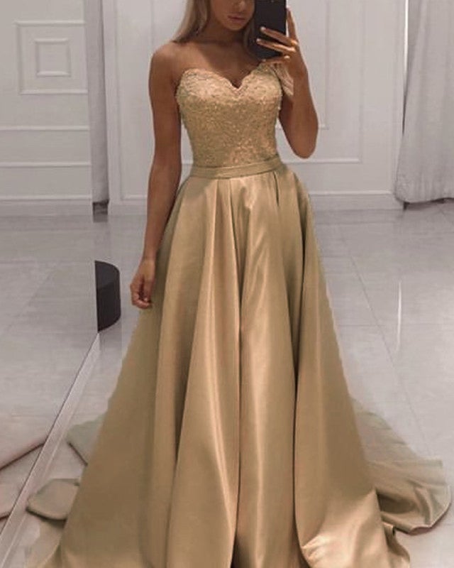 gold dress formal Prom Dress main image 0