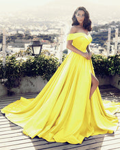 Load image into Gallery viewer, Yellow Prom Dresses 2021
