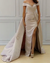 Load image into Gallery viewer, Mermaid Prom Dresses Side Split Off The Shoulder
