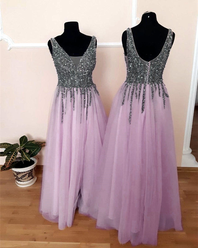 Mauve Tulle Bridesmaid Dresses