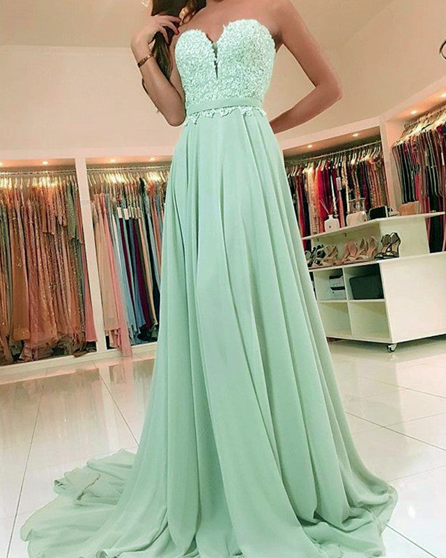 Sage Green Sweetheart Bridesmaid Dresses