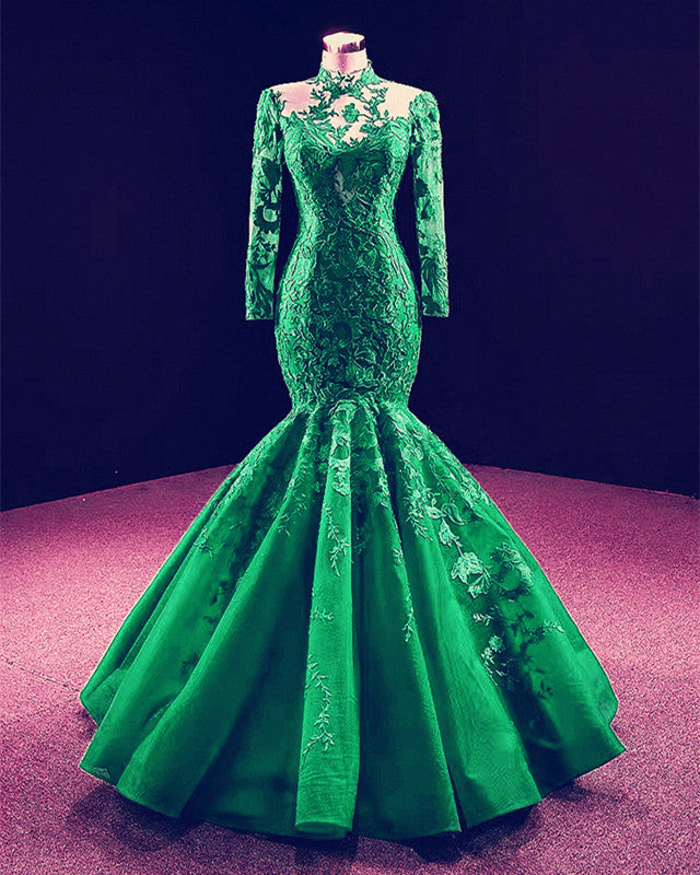 Green Mermaid Evening Dresses