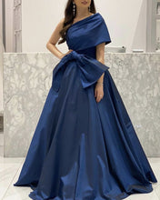 Load image into Gallery viewer, One Shoulder Taffeta Gown With Bow
