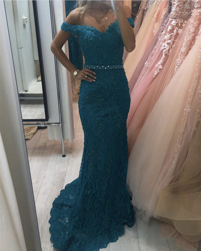 Teal Green Prom Dresses Mermaid