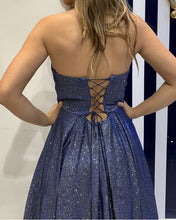 Load image into Gallery viewer, Glitter Prom Dresses Sweetheart Lace Up Back
