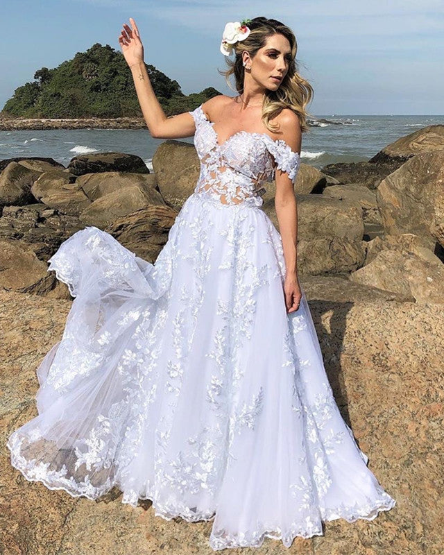 Lace Beach Wedding Dress
