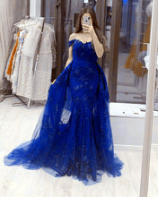 Load image into Gallery viewer, Royal Blue Mermaid Prom Dresses
