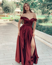 Load image into Gallery viewer, Burgundy Prom Dresses 2021
