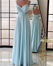Load image into Gallery viewer, Aqua Blue Prom Dresses Long
