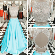 Load image into Gallery viewer, elegant sequins and beaded prom dresses ball gowns two piece-alinanova
