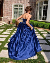 Load image into Gallery viewer, Navy Blue Prom Dress Ball Gown
