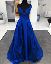 Load image into Gallery viewer, Ruched Sweetheart Long Satin Evening Gowns Floor Length-alinanova
